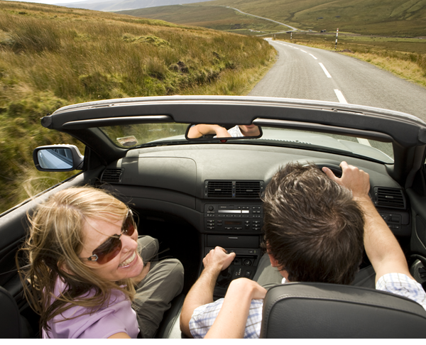People driving in the Durham Dales