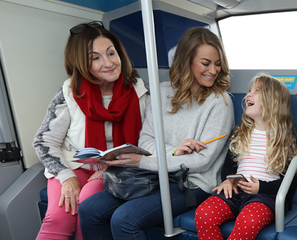 Family on Arriva bus