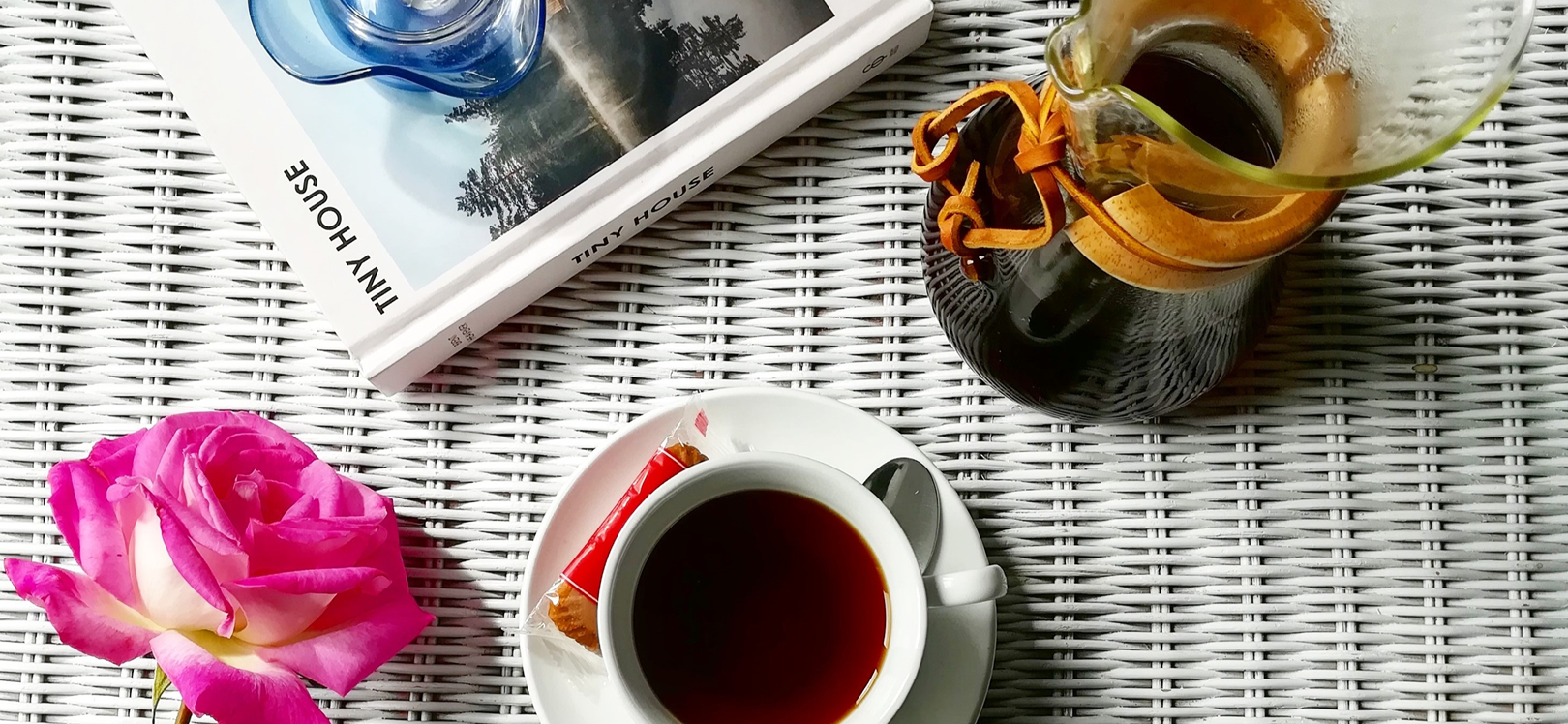 A cup of coffee on a table