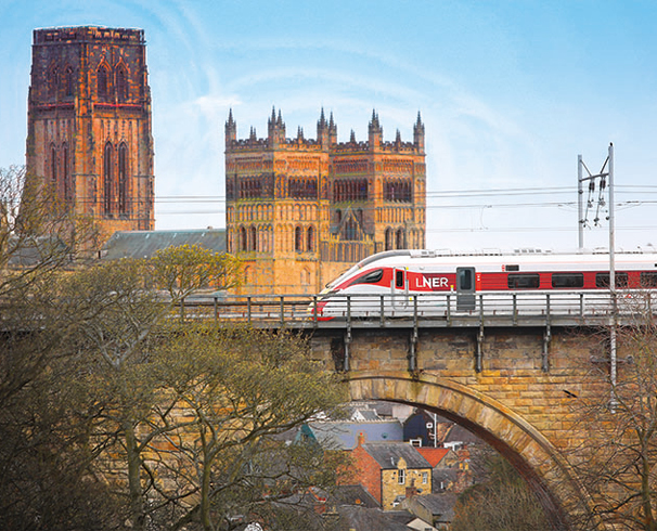 LNER train into Durham
