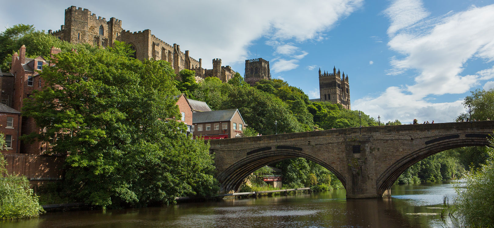 Riverbank view of Durham Cathedral
