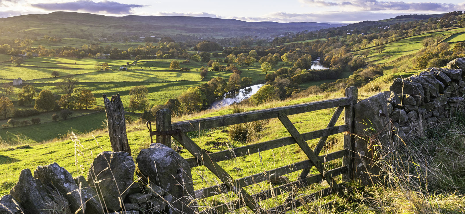 A gate overlooking the Durham Dales