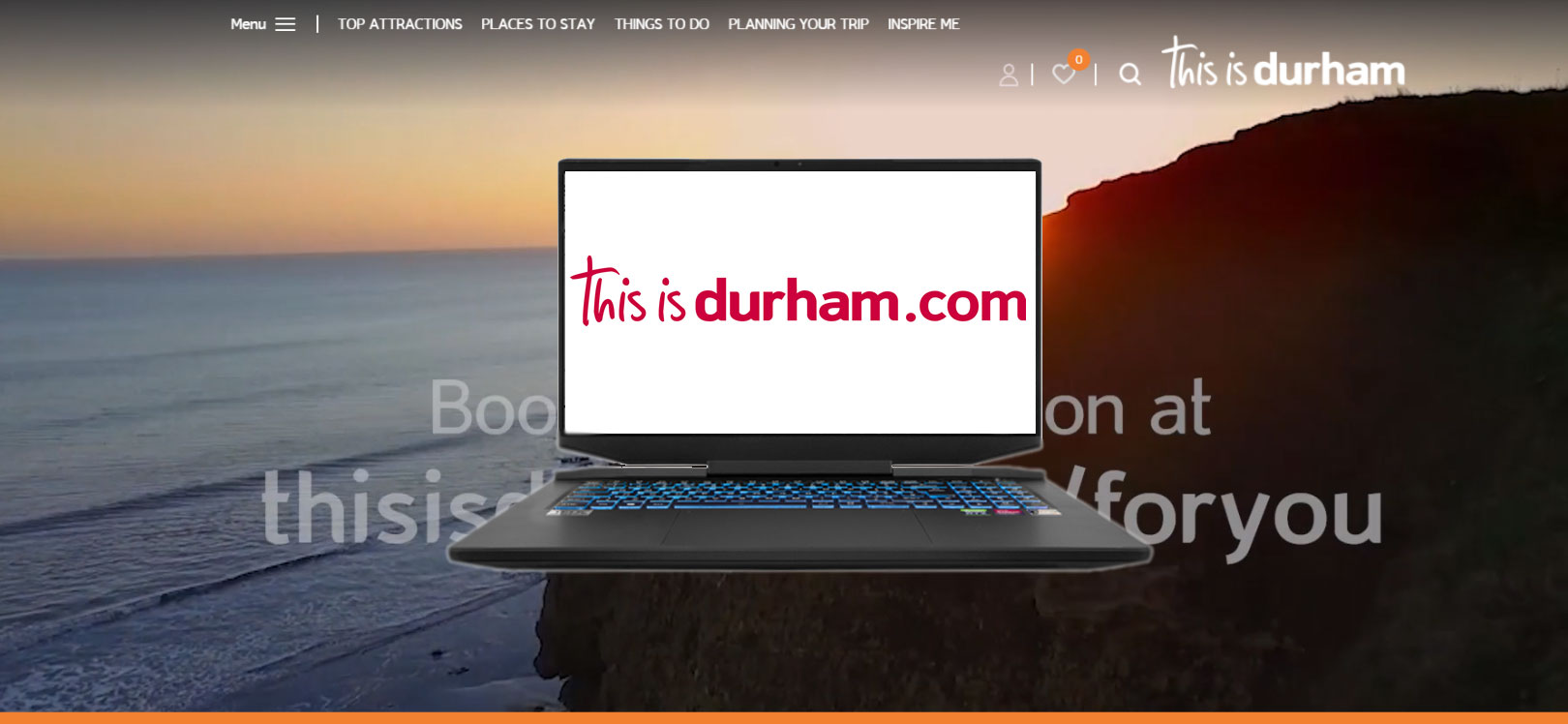 this is Durham logo on a laptop
