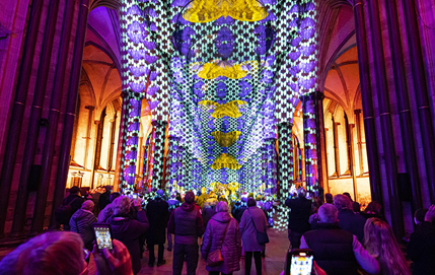 Durham Cathedral’s interior is set to be transformed with light and sound this October