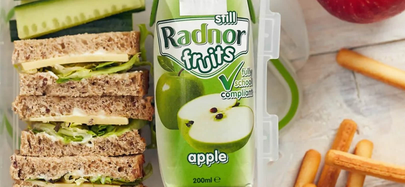 Apple Radnor Fruits in a packed lunchbox