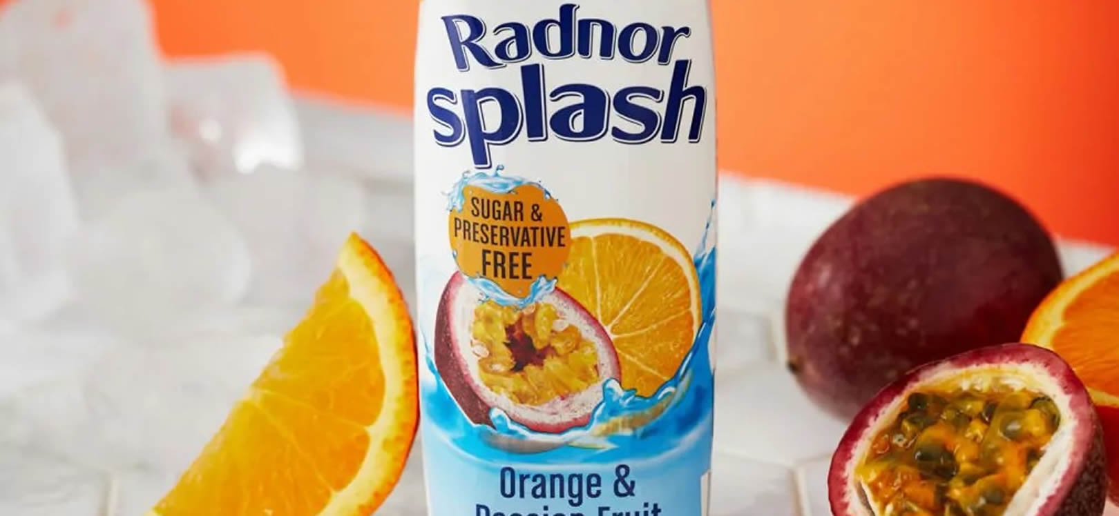 Orange and passion fruit Radnor Splash