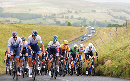 People cycling in the Durham Dales