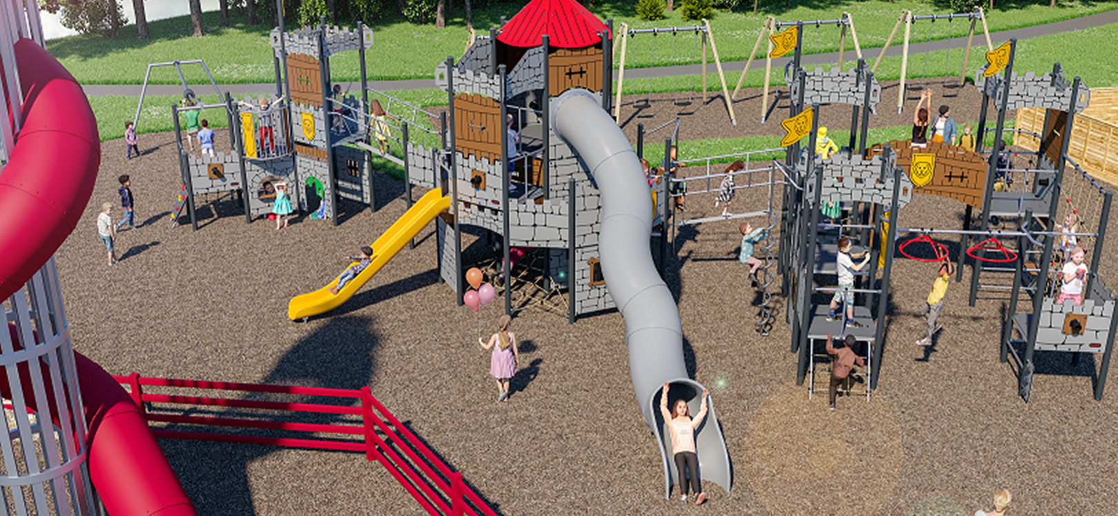 Children playing in a park