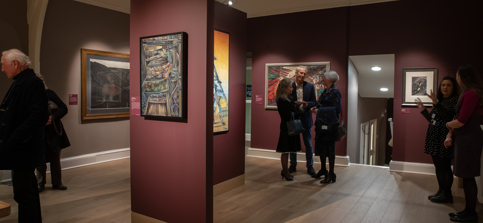 People stood at an exhibition