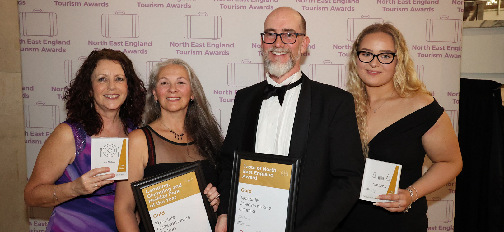 People receiving awards at The North East Tourism Awards