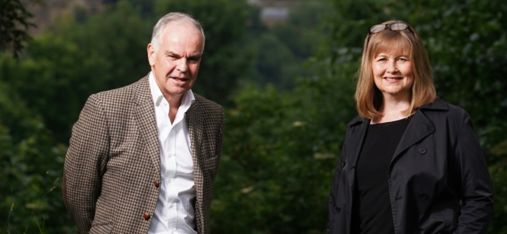 Duncan Peake, Interim Chair of Visit County Durham and Chief Executive of Raby Estates, and Cllr Elizabeth Scott, Durham County Council’s Cabinet member for economy and partnerships at Wharton Park in Durham City.