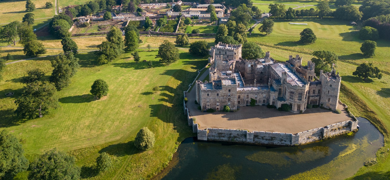 An image of Raby Castle taken from above