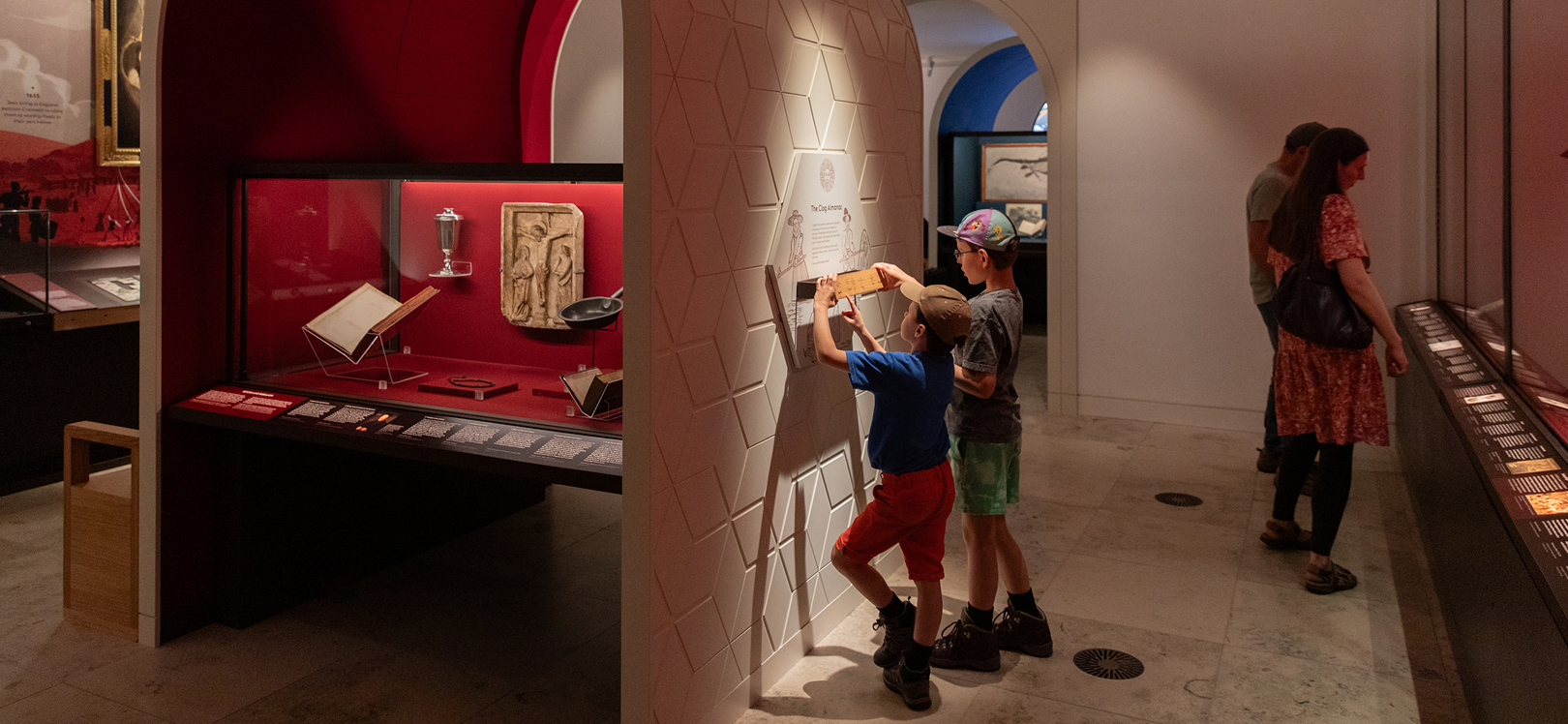 People looking around the Faith Museum