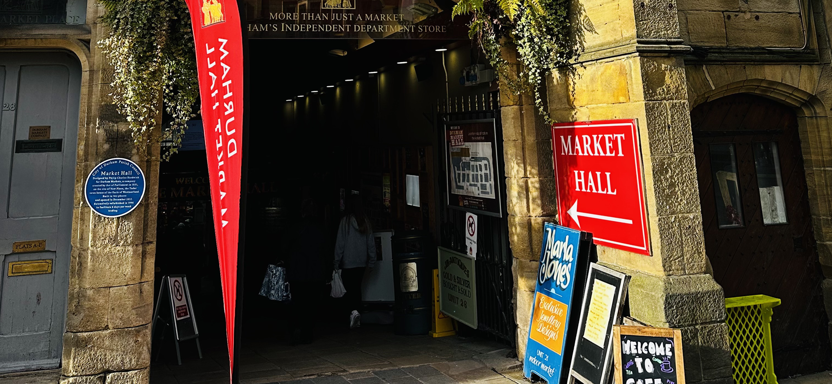 The entrance to Durham Markets