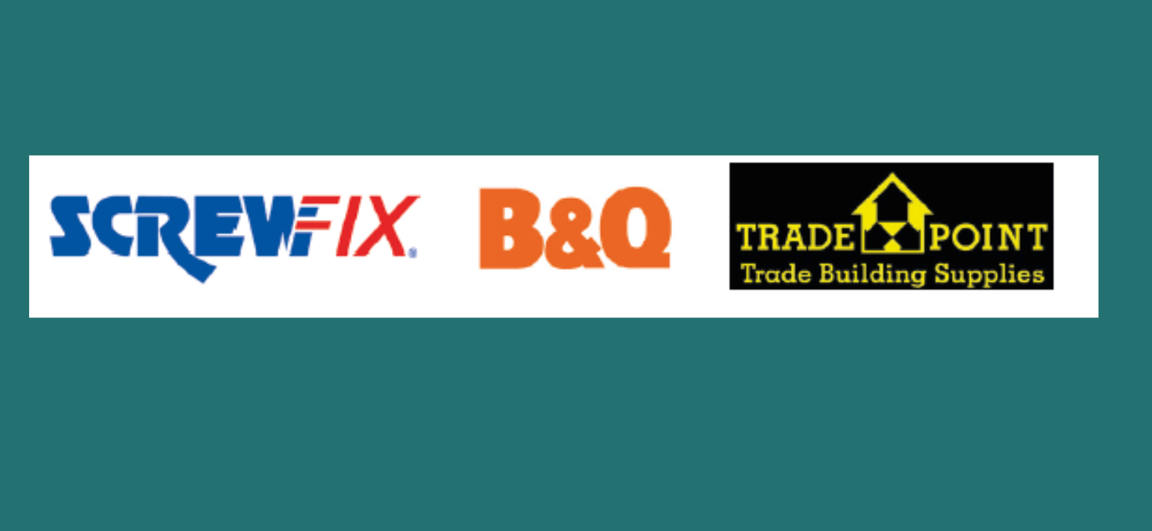 Screwfix and B&Q logos