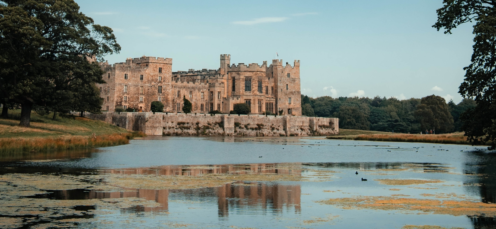 Raby Castle and the lake