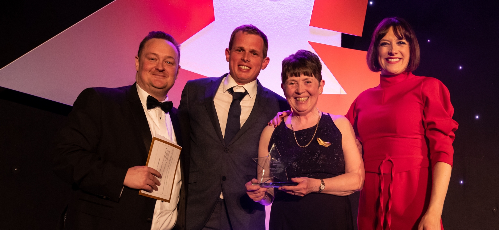 Richard and Ann picking up an award at North East Tourism Awards