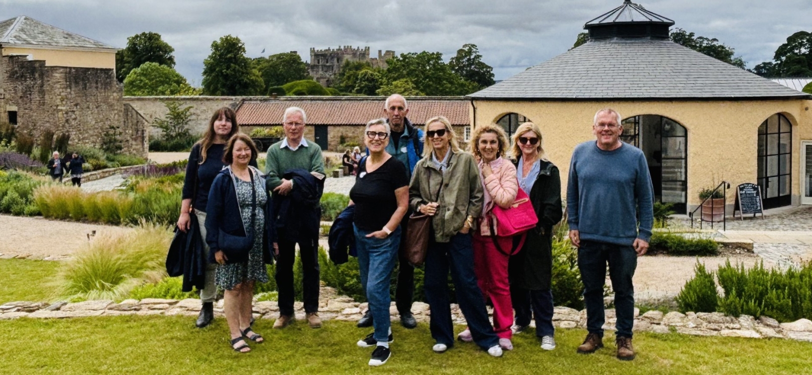 A group of people visiting Kynren and its grounds