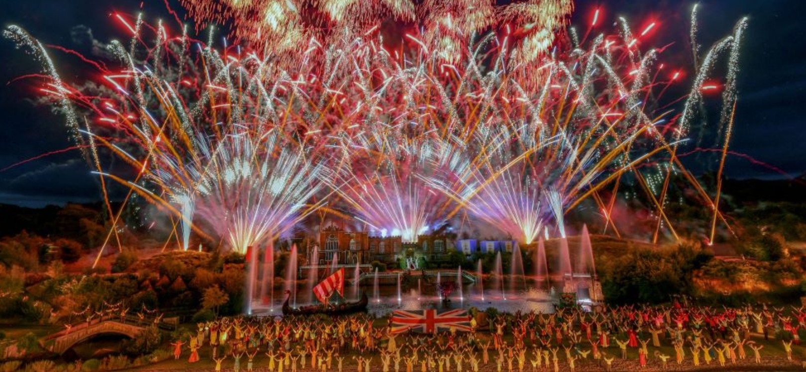 The fireworks and cast at Kynren preview