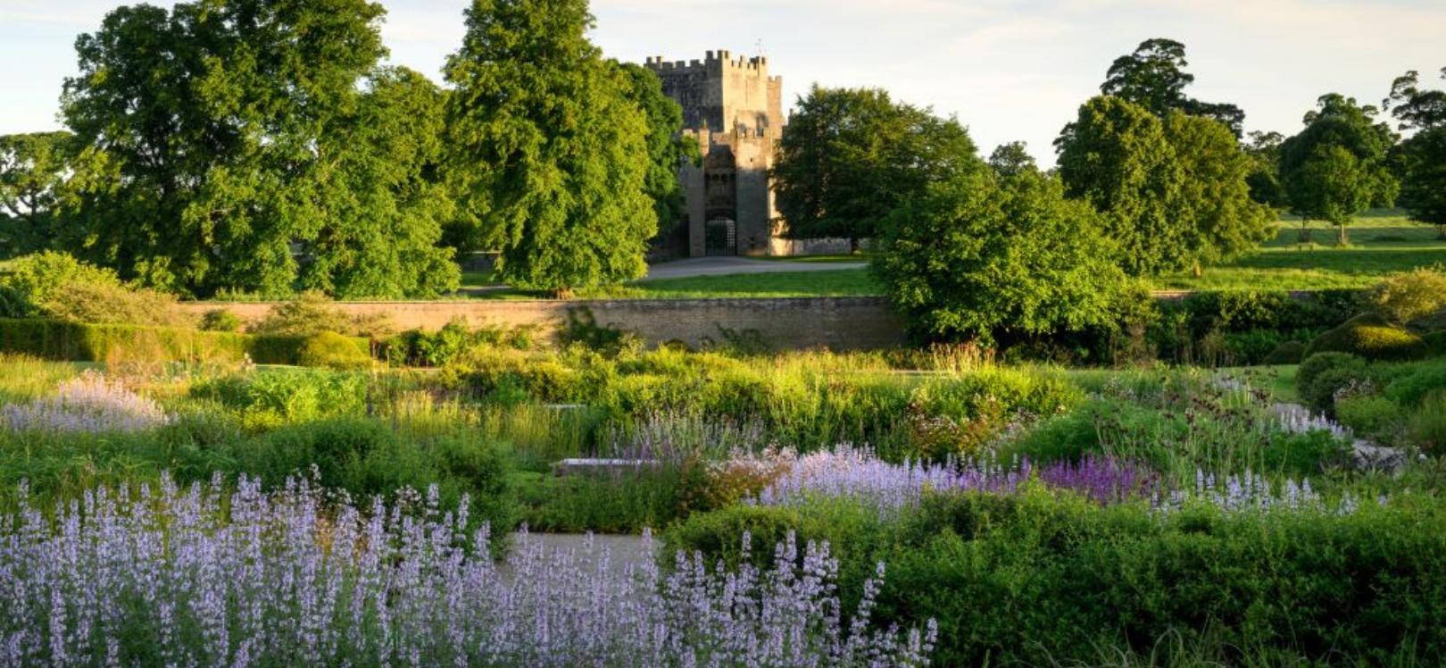 View of Raby Castle's Walled Gardens.
