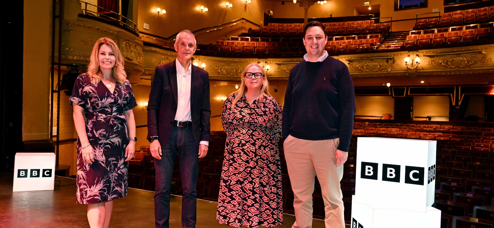 Left to right - Kim McGuinness, Tim Davie, Alison Gwynn, Ben Houchen