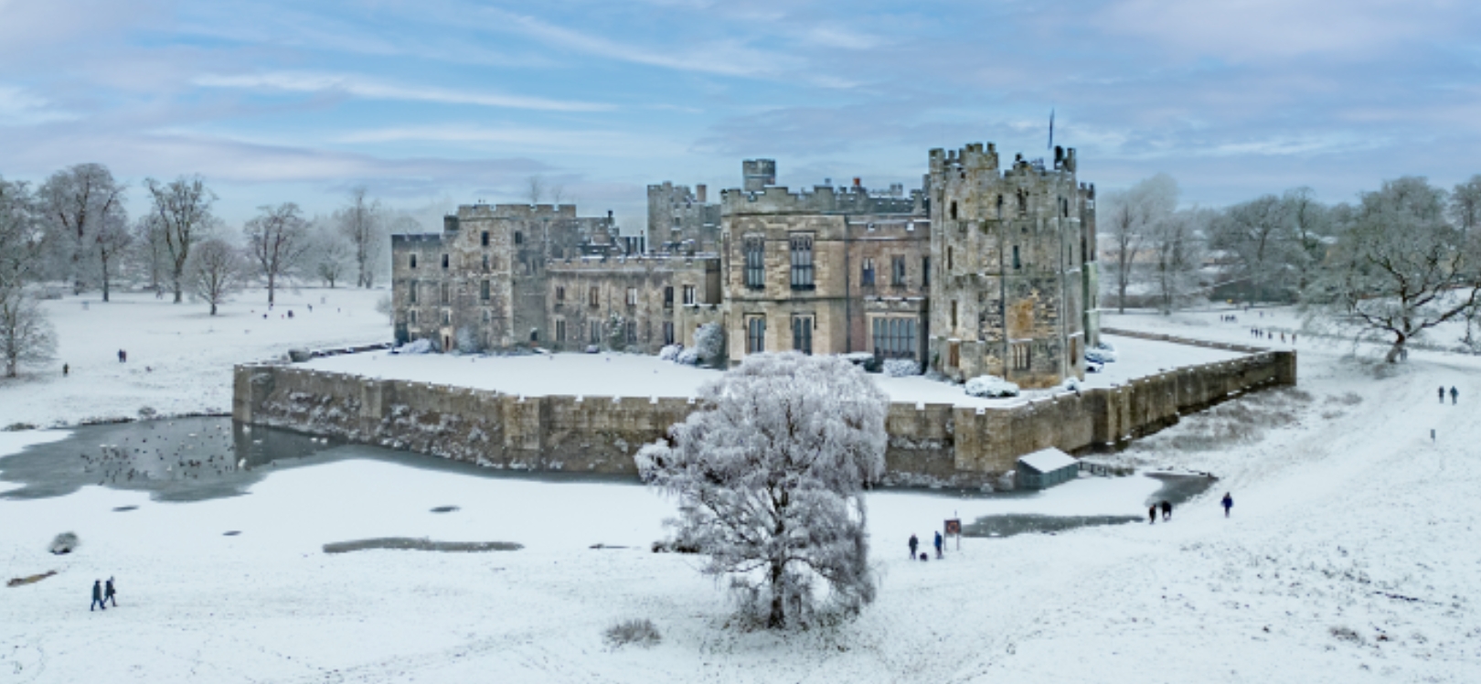 Raby Castle in the snow